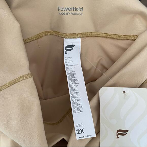 Fabletics Powerhold NWTs The Define High Waisted 7/8 Tan Leggings size 2X - Picture 8 of 9